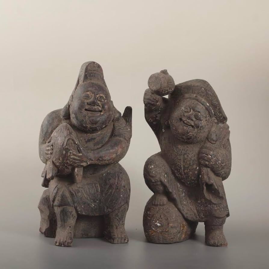 木彫 大黒恵比寿像 古美術 古道具 大黒さん 恵比寿さん 民衆仏 Amazon.co.jp: 木彫 大黒恵比寿像 古美術 古道具 大黒さん